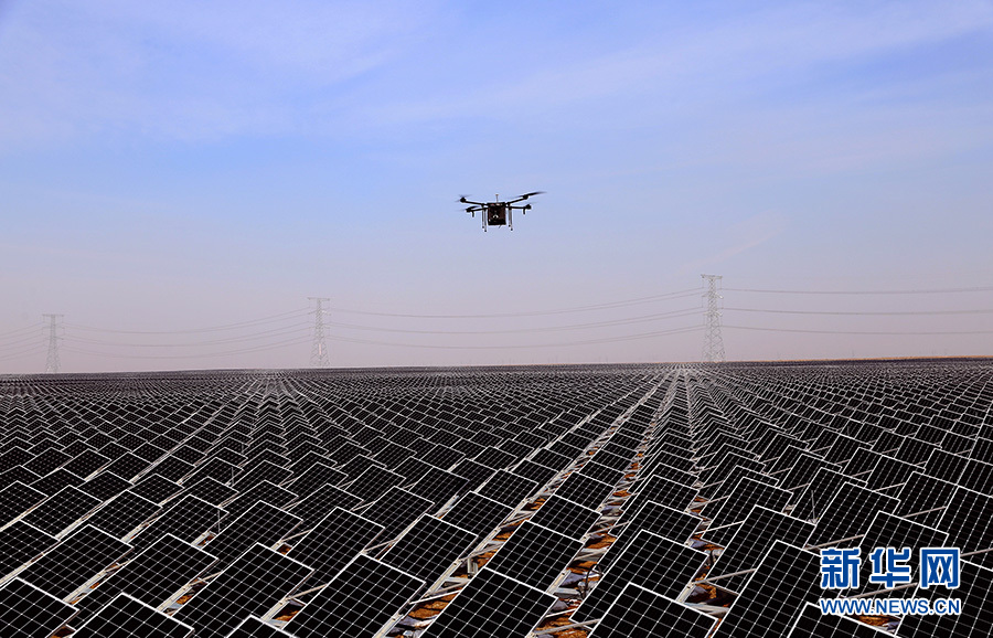 氢燃料电池无人机巡检10万亩光伏_图片中心_