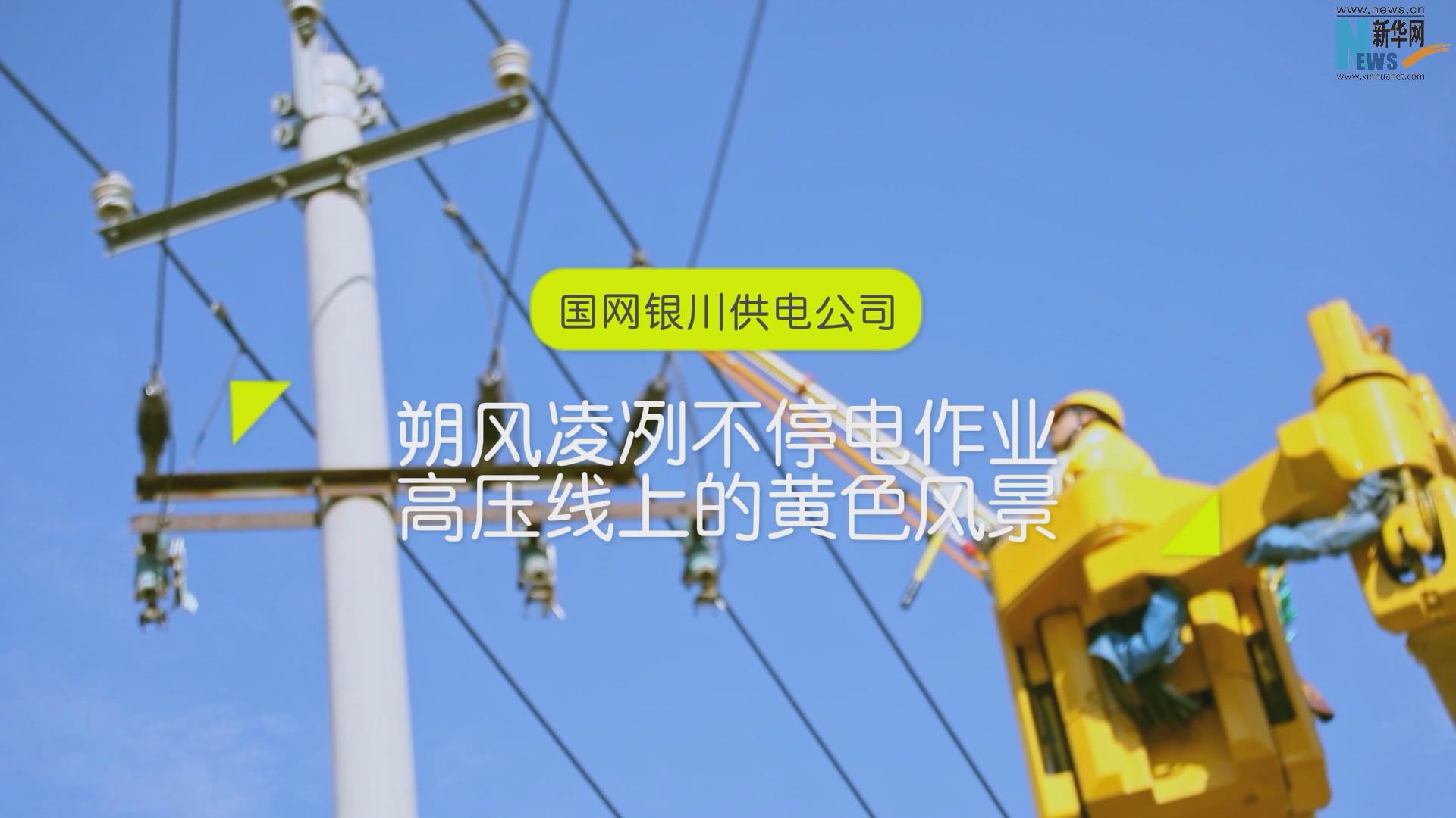 国网银川供电公司：朔风凌冽不停电作业，高压线上的黄色风景